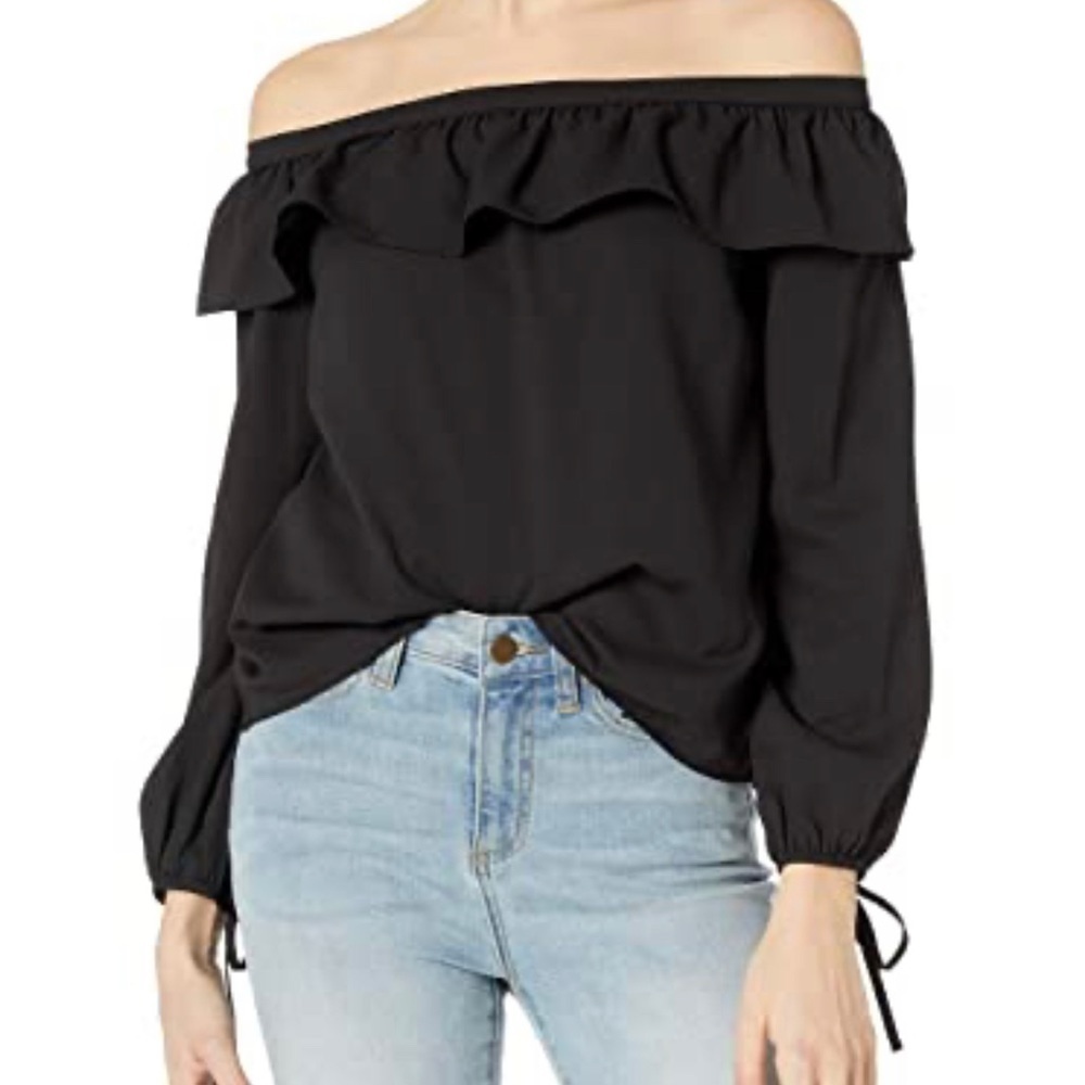 COOPER & Ella Womens Leticia Blouse Off-Shoulder
